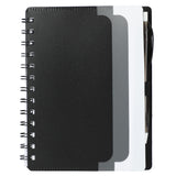 5'' x 7'' Recycled Dual Pocket Spiral Notebook w Pen