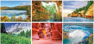 Full Colour Scenes Across America Spiral Wall Calendar