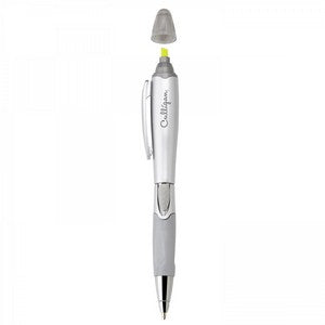 Silver Blossom Ballpoint Pen/Highlighter
