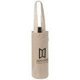 Single-Bottle Wine Tote Bag - 6 oz Recycled Cotton Blend