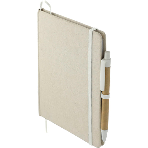 5'' x 7'' Organic Cotton Bound Notebook w/Pen