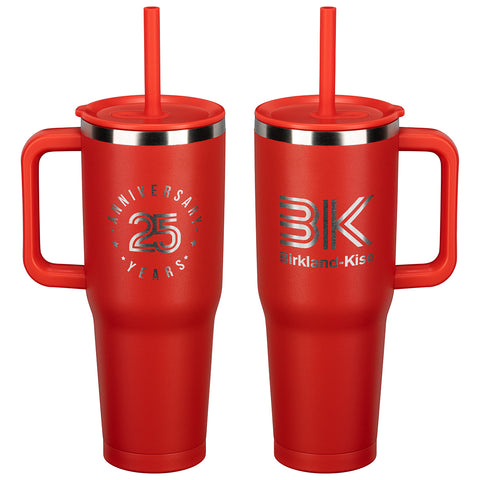SENSO® Summit 40 oz Insulated Stainless Steel Travel Mug with Press-In Straw