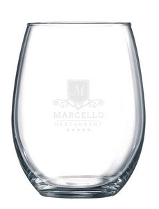 Veranda 15oz stemless wine - Etched