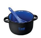 ~ Hilo 12.5oz 2tone black/blue bowl with spoon in Black Leaf gift box
