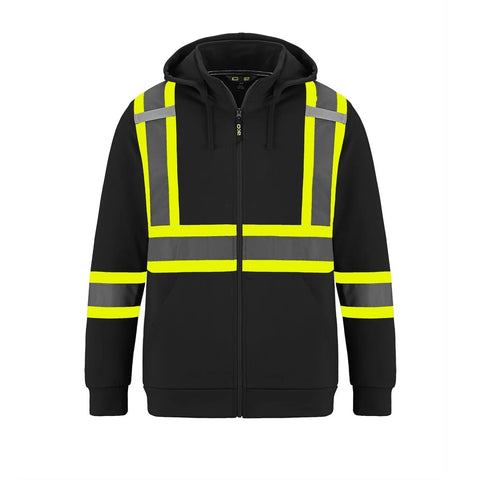 Infinity Adult Hi-Vis Full Zip Hooded Sweatshirt w/Detachable Hood