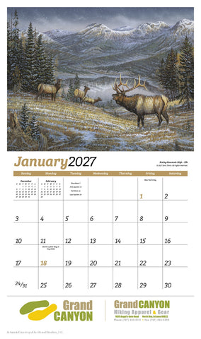 HotLine® Products Wildlife Collection Appointment Calendar - Stapled