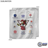 48 Hr Quick Ship - White Microfiber Dri-Lite Terry Sponsorship Rally Towel, 12x12, Sublimated