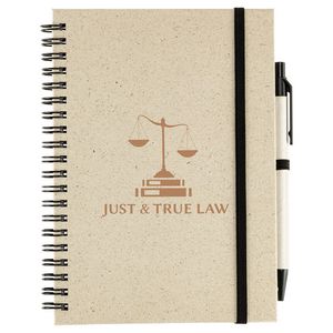 Prairie Fragrant Grass Recycled Spiral Notebook with Pen