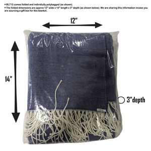 Denim Beachy Cottage Blanket, 50x60, Blank Only