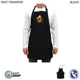 72 Hr Fast Ship - Twill Bib Apron, 25x28, 2 Pockets, Adjustable Neck, Heat Transfer Logo