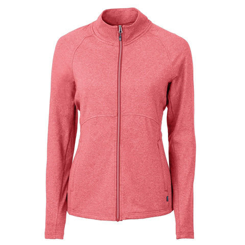 Cutter & Buck Adapt Eco Knit Heather Recycled Womens Full Zip