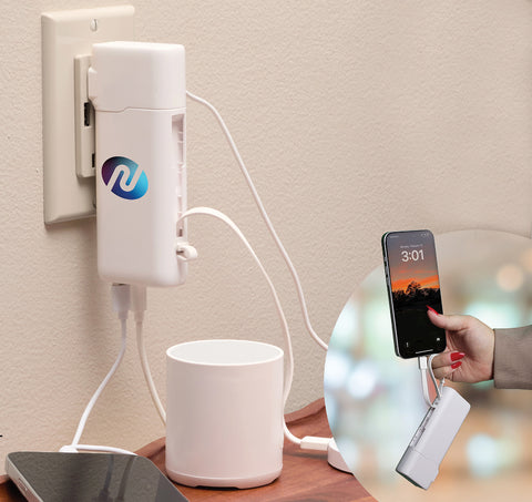 UL Listed 10,000 mAh 20W PD Power Bank with AC Plug