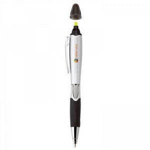 Silver Blossom Ballpoint Pen/Highlighter