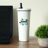 Kemble Stainless Steel Straw Tumbler 750 Ml. (25 Fl. Oz.)