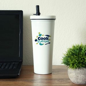 Kemble Stainless Steel Straw Tumbler 750 Ml. (25 Fl. Oz.)