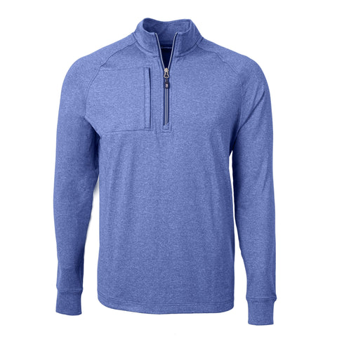 Cutter & Buck Adapt Eco Knit Heather Mens Quarter Zip Pullover