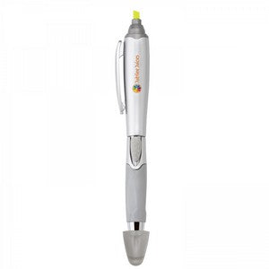 Silver Blossom Ballpoint Pen/Highlighter