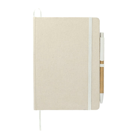 5'' x 7'' Organic Cotton Bound Notebook w/Pen