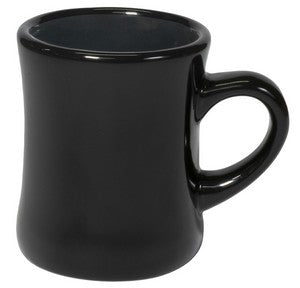 Classic Diner 10oz black ceramic mug - Etched