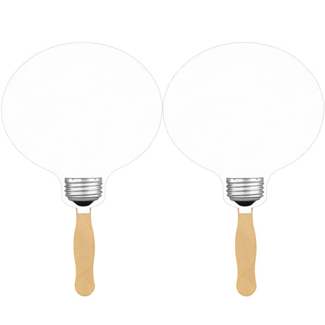 Light Bulb Sandwiched Hand Fan (2 Side/ four color process imprint)