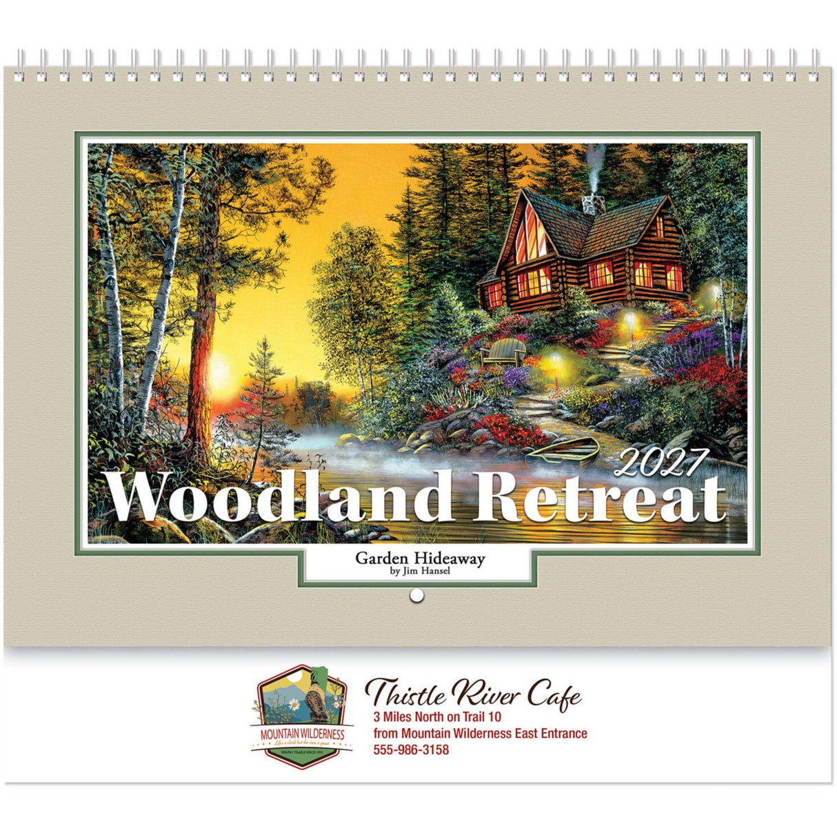 Full Colour Woodland Retreat Spiral Wall Calendar