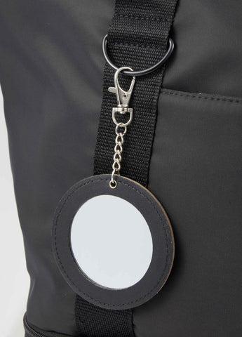 Recycled PU Travel Mirror Bag Charm