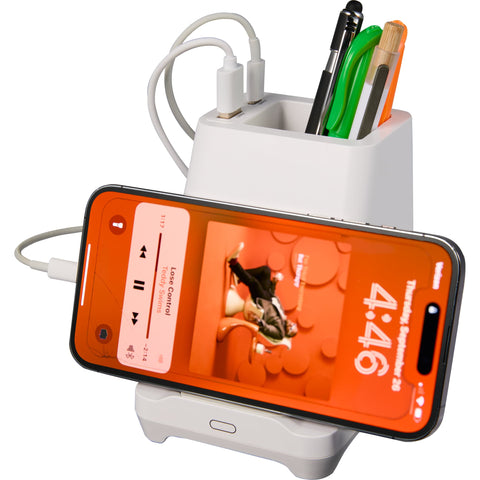 Desk Mate Organizer with Bluetooth Speaker and Charging Hub