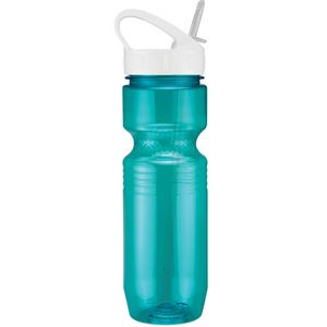 26 Oz. Translucent Jogger Bottle w/ Sport Sip Lid and Straw