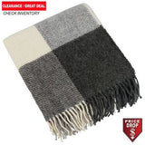 Plaid Wool Blanket, 50x60, Blank Only