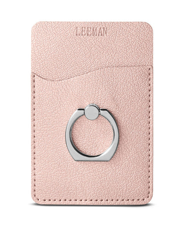 Leeman Shimmer Card Holder w/Metal Ring Phone Stand