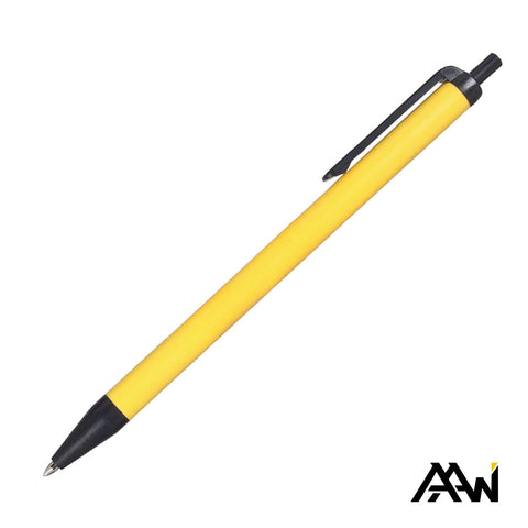 Value Slim Pen w/Glossy Colored Barrel - Matte Black Accent
