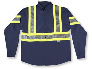 Navy Blue Button-Up Shirt