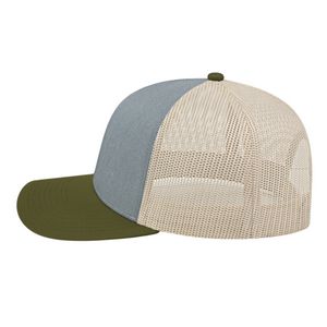 000379 Cap America Poly/Cotton Trucker Mesh Back Cap
