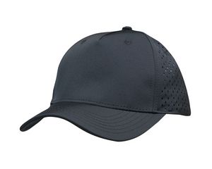 000970 Premium Pioneer Sports 5 Panel Twill Cap w/Tear Drop Perforations