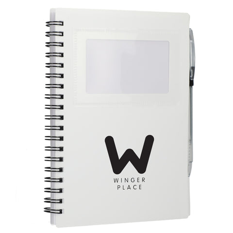 5'' x 7'' FSC® Recycled Star Spiral Notebook with Pen