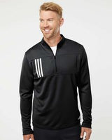 Adidas® 3-Stripes Double Knit Quarter-Zip Pullover