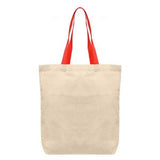 Tonga - 5 oz. Natural Cotton Tote w/ Color Straps - Heat Transfer