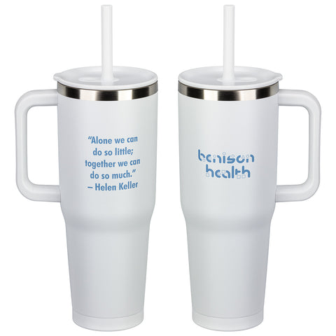 SENSO® Summit 40 oz Insulated Stainless Steel Travel Mug with Press-In Straw