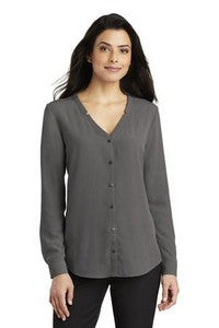 Ladies Port Authority® Long Sleeve Button-Front Blouse