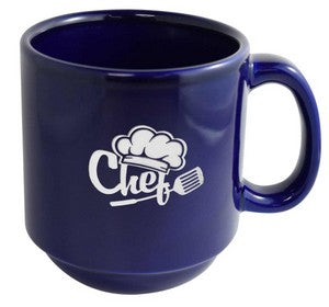 MacKenzie 12oz cobalt stackable mug - Etched