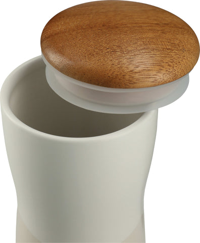 10 Oz. Reno Double Wall Ceramic Tumbler w/Wood Lid