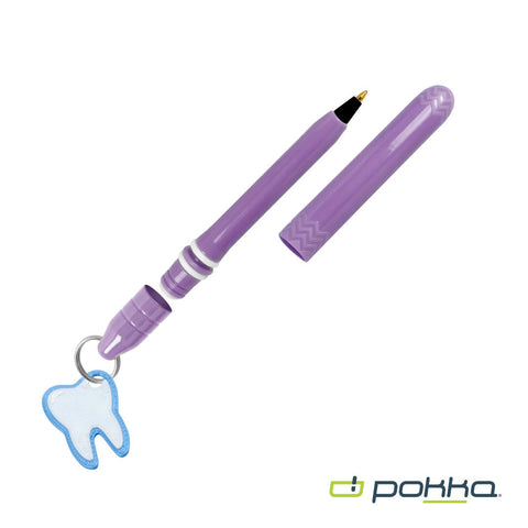 Pokka? Pocket Pen w/Dock & Chrome Keyring & Charm