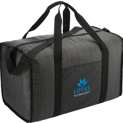 Grid Boxy Duffle Bag