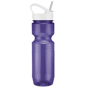 26 Oz. Translucent Jogger Bottle w/ Sport Sip Lid and Straw