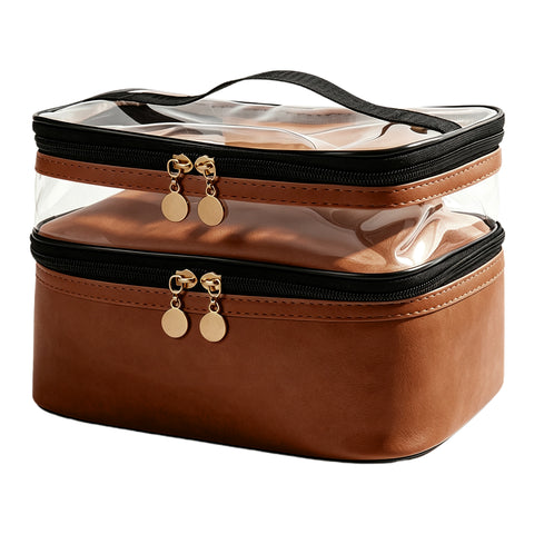 Double-Layer Makeup Bag - Organize In Style