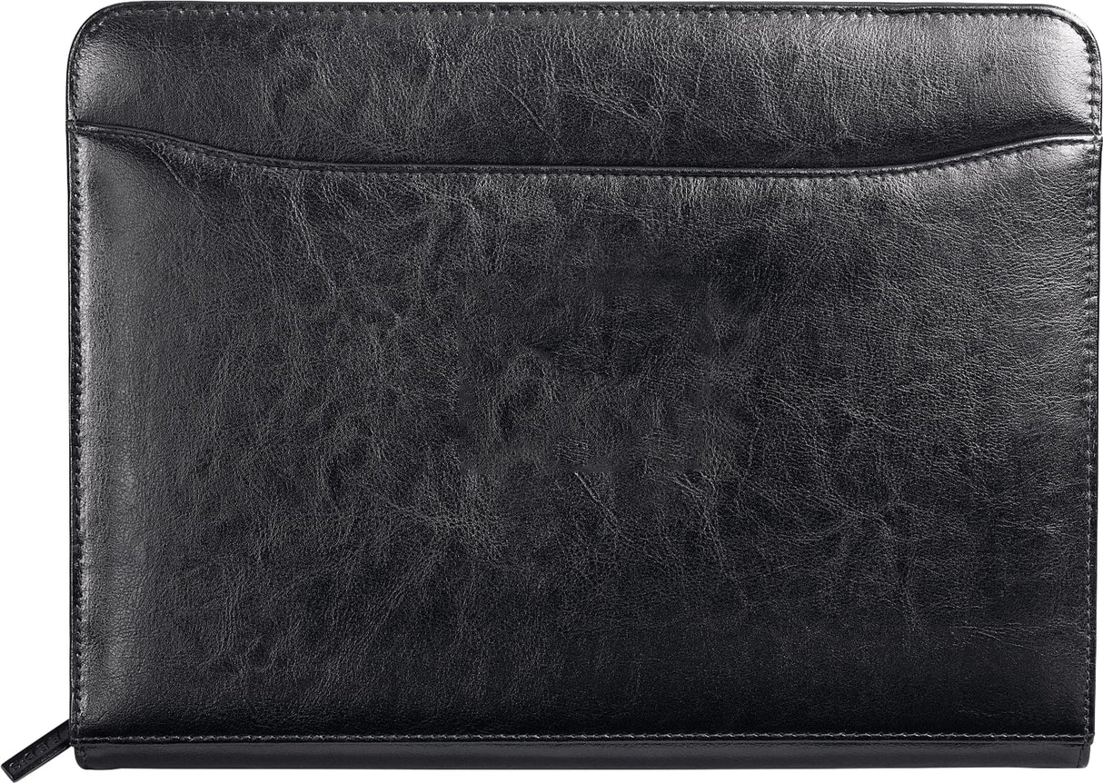 Renaissance Italian Style Leather Zippered Padfolio with FSC® Mix Paper