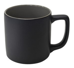 Arcadian 16oz two-tone matte ceramic mug black/grey in a Ripple box - Etched