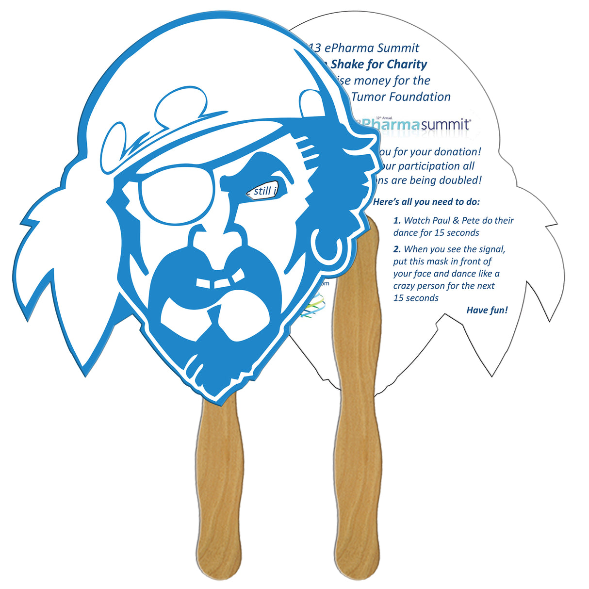 Pirate Hand Fan Full Color (2 Sides)