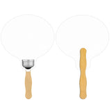 Light Bulb Glued Hand Fan (1 Side/ Four Color Process Imprint)