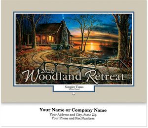 Woodland Retreat Stapled Wall Calendar
